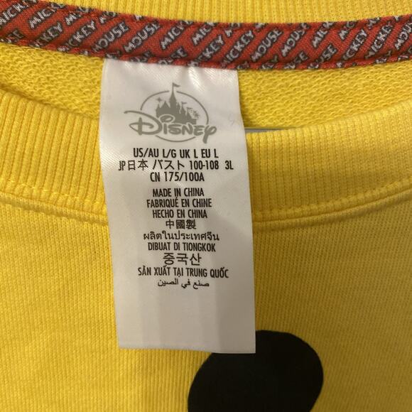 Disney Mickey Mouse Pullover Sweatshirt for Adults Disneyland L NWT - Picture 2 of 5